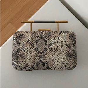 Snake skin clutch
